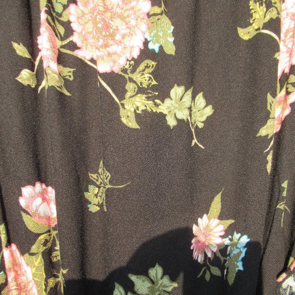 Relisted American Rag floral print sleeveless dress w crochet like detail 3X jrs - Picture 13 of 16